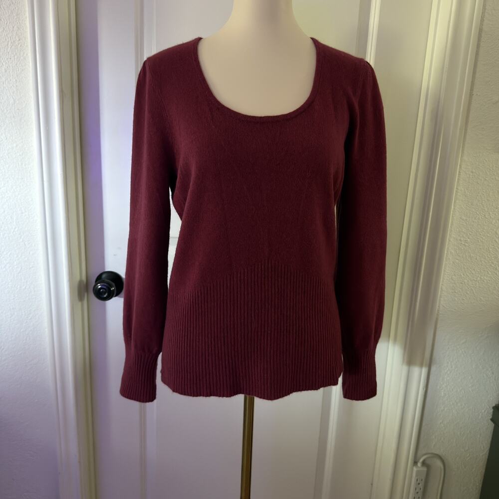 U-KNIT Sweater Womens XL 100% Cashmere Scoop Neck Soft Cozy Classic Pullover